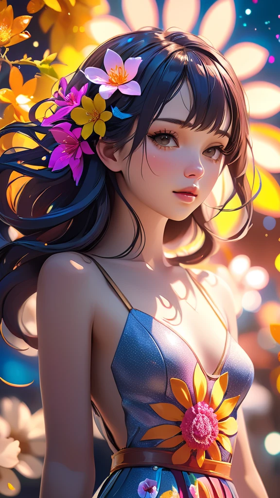 cinematic photo official art,unity 8k wallpaper,ultra detailed,aesthetic,masterpiece,best quality,photorealistic,entangle,mandala,tangle,entangle,1girl,cowboy shot,ecstasy of flower,dynamic angle,the most beautiful form of chaos,elegant,a brutalist designed,vivid colours,romanticism,atmospheric . 35mm photograph, film, bokeh, professional, 4k, highly detailed, skin detail realistic, ultra realistic