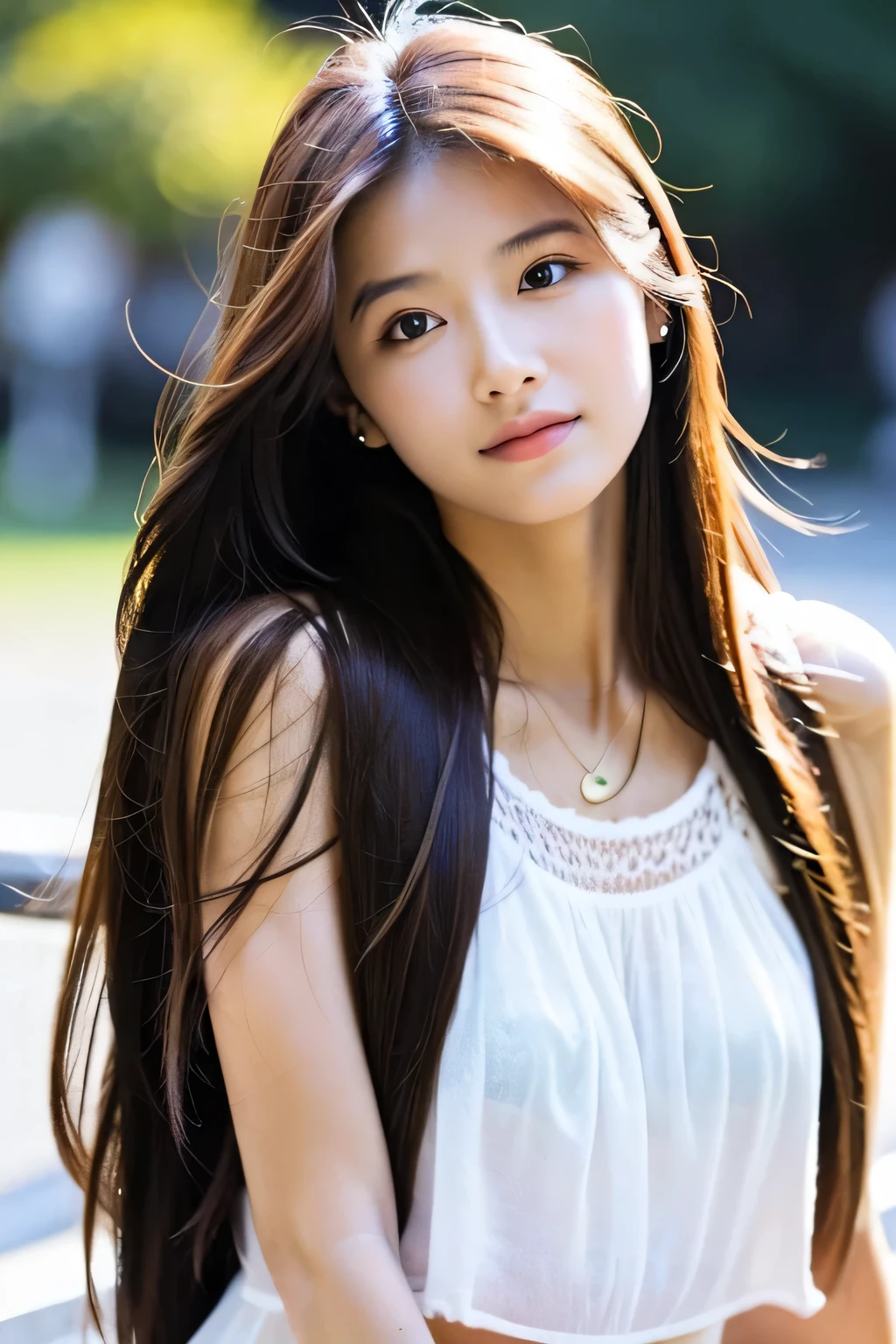 Pretty girl with long hair