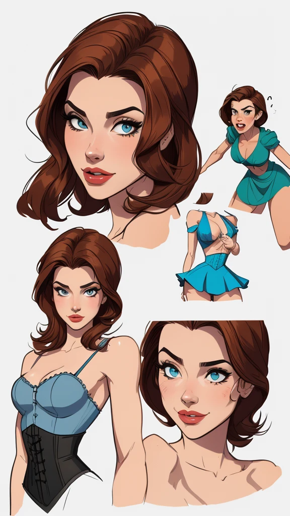 estilo de desenho animado:1.2), southern Brazilian woman Gaúcha draw ART Artline white background woman Cartoon image of a woman , roupas sensuais , garota super valente destemida , cartoon style illustration, estilo de arte dos desenhos animados, estilo de arte dos desenhos animados, Estilo de digital illustration, design de personagens altamente detalhado, arte digital detalhada fofa, City fan art, design de personagem retrato, linda digital illustration, retrato de alta qualidade, arte em quadrinhos, retrato do design do personagem, white background Busty without clothes and medium breasts female character cartoon style in costume from Fallout 4 uniform two girlfriends Pose of beautiful character in dynamic pose two women together Snow White on the left and together with Cinderella on the right with a body in symmetry with a corset and beautiful breasts, corpo bem definido, delicado e sensual, estilo de desenho animado, digital illustration