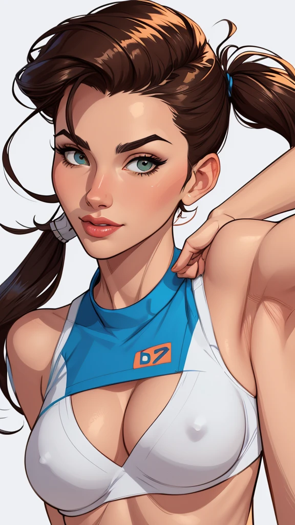 estilo de desenho animado:1.2), mulher brasileira draw ART Artline fundo branco mulher Imagem de desenho animado de uma mulher , roupas sensuais , garota super valente destemida , cartoon style illustration, estilo de arte dos desenhos animados, estilo de arte dos desenhos animados, digital illustration style, design de personagens altamente detalhado, arte digital detalhada fofa, City fan art, design de personagem retrato, beautiful digital illustration, retrato de alta qualidade, arte em quadrinhos, retrato do design do personagem, white background Busty without clothes and medium breasts female character cartoon style dressed in Fallout 4 uniform