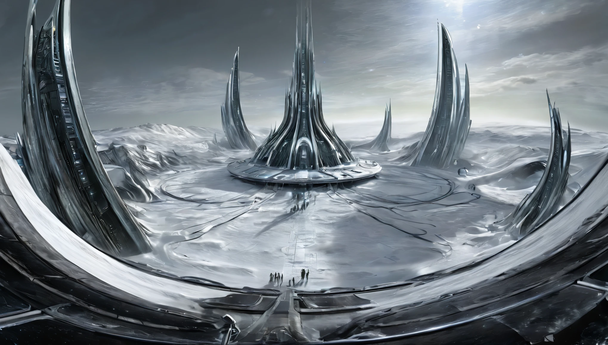 PLANETA HELADO, h.R. Arte conceptual de Giger para Alien, varias ilustraciones sobre planeta blanco, congelado, alejado de las estrellas, tormentas de nieve, nave espacial vuela entre el viento y nevada fuerte, hyper realistic image high resolution HDR, UHDR, 16K, professional cinema lighting, ((CUBIERTO DE NIEVE)), ((PLANETA CON SUPERFICIE INTRINCADA, COLONIA EN MEDIOS DE ROCAS DE HIELO ESCARPADAS)), (PHOTOGRAPHY SHOOTING WITH WIDE ANGLE LENS, isometric perspective), ((NAVE ESPACIAL PASA SOBRE COLONIA EN PLANETA HELADO GRAN PLANO GENERAL))
