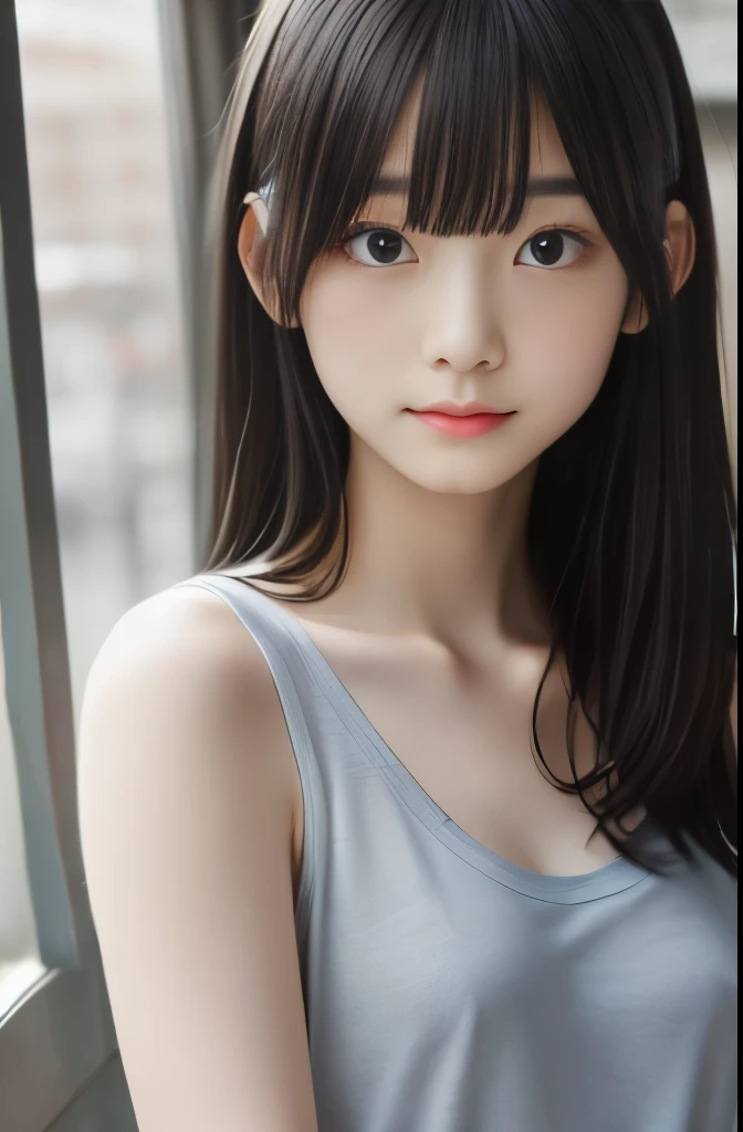 quality,写真のquality,ultra high resolution,professional lighting,,beautiful actress,thin face,healthy complexion,Japanese,black hair,(short bangs),long hair,medium hair,(Student 1.1),small breasts,natural makeup,school building