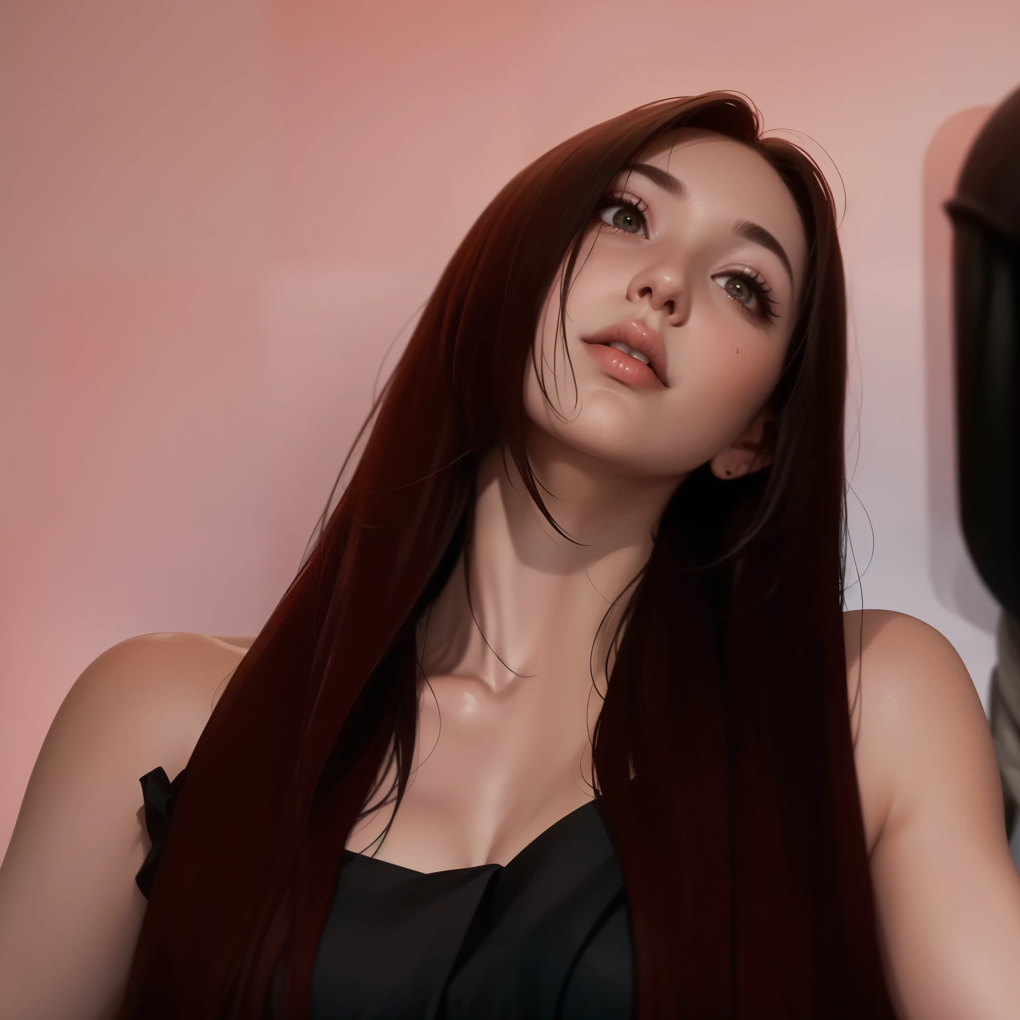 High quality, High accuracy, Masterpiece, Intense focus, Realistic pictures, Raw images, Cinema lighting, Realistic pictures لنساء جميلات بشكل مذهل بدون مكياج, Highly detailed light hazel eyes, Realistic symmetrical detailed face, Highly detailed natural textures, Peach fluff, Untidy hair, Very detailed, the tiny details, Rich colors, Highly realistic textures, Dramatic lighting, Watching the scenes, hazel eyes, puffy lips