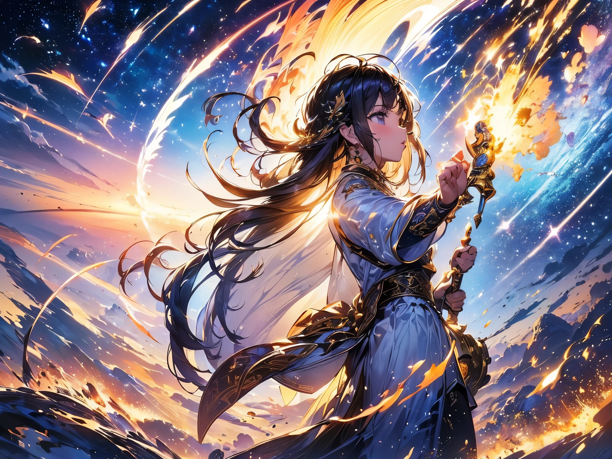 ((highest quality)),(ultra high resolution),(Super detailed),(detailed description),((The best CG)),(best work of art),super precision art,amazing drawing art,(Art with precise details:1.5),