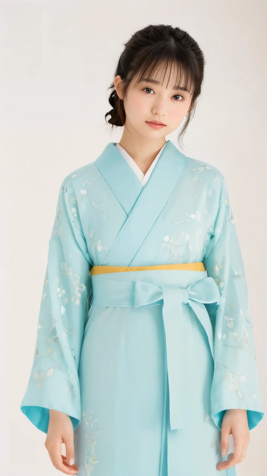 table top, highest quality, very delicate and beautiful girl,very delicate and beautiful, world masterpiece theater, Super detailed, very detailed, highest quality, very beautiful silky blonde,kimono,Japanese clothing,Kimono in calm colors,Kimono in a subdued color, High resolution, very detailed,1 girl, highest quality, shape, looking at the viewer, Material, canvas, Oil, genuineistic, realist ,genuine,fantastic background,Otherworldly background,