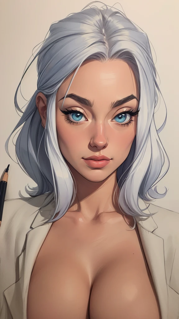 estilo de desenho animado:1.2), estilo Cartoon Atriz Yvonne Strahovski Mulher Imagem de desenho animado de uma mulher , roupas sensuais , garota super fofa, cartoon style illustration, estilo de arte dos desenhos animados, estilo de arte dos desenhos animados, digital illustration style, design de personagens altamente detalhado, arte digital detalhada fofa, City fan art, design de personagem retrato, beautiful digital illustration, retrato de alta qualidade, arte em quadrinhos, retrato do design do personagem, Buso com fundo branco, no clothes and medium breasts, female character from the Lord of the Rings cartoon style