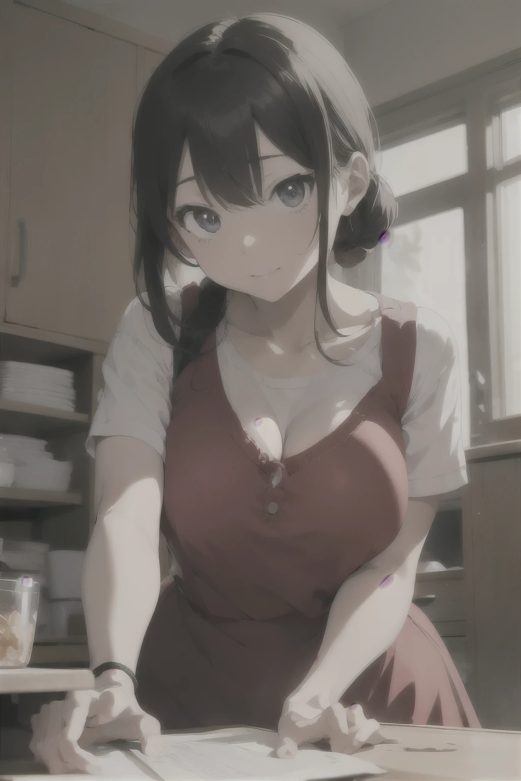 anime Housewife in her 30s woman cute lonely Erotic