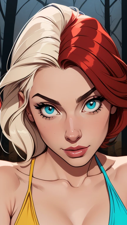 Personagem mulher PinUp dos anos 30 com marcas de guerras Imagem de desenho animado de uma mulher .cartoon style illustration, estilo de arte dos desenhos animados, estilo de arte dos desenhos animados, digital illustration style, design de personagens altamente detalhado, arte digital detalhada coragem, Forest fan art, Design de personagens de retrato, beautiful digital illustration, retrato de alta qualidade, Arte em quadrinhos, mulher jovem cabelo com transas lindas . Beautiful lined eyes Medium large bust and wonderful sexy clothes. image expression of sexual desire from the waist to the head illustration