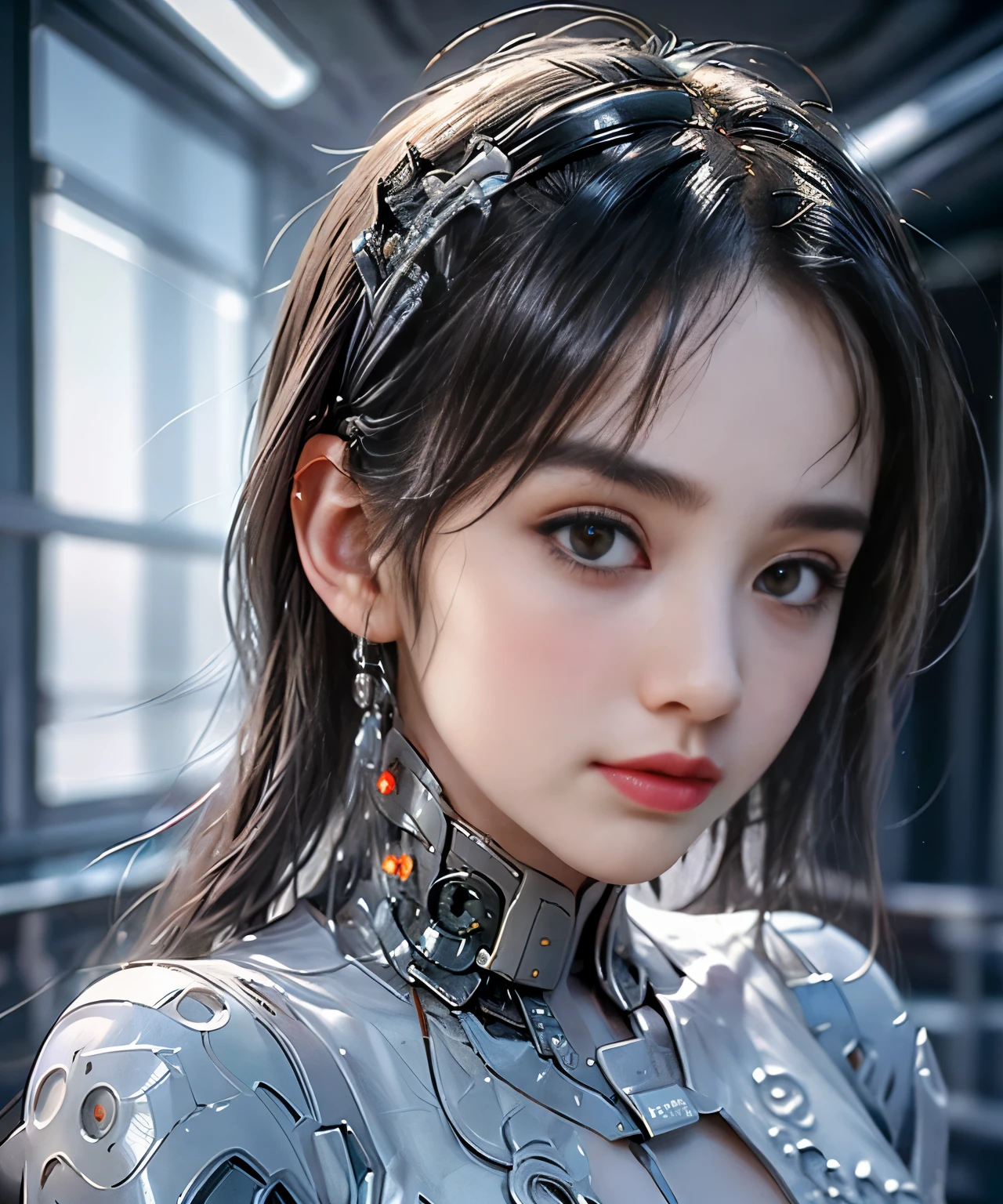 (best quality,4k,8k,highres,masterpiece:1.2),ultra-detailed,(realistic,photorealistic,photo-realistic:1.37),(bestselling female sex android:1.2),(gorgeous, perfect irises, perfect lips, perfect teeth),(flawless skin, soft front lighting, glow, HDR),(soothing colors)An exhibition showcasing AI-equipped autonomous female androids exhibiting various sex positions, adorned with a beautiful face and seductive gestures. The androids' eyes, lips, and faces are exquisitely detailed, creating a mesmerizingly realistic appearance. The exhibition is a masterpiece of modern art, combining the mediums of sculpture and technology to blur the boundaries between human and machine. The androids' bodies are crafted with ultra-realistic materials, utilizing physically-based rendering techniques to achieve a photorealistic effect. The lighting is carefully designed to accentuate the androids' features, with studio lighting creating a captivating atmosphere. The colors exhibit a vivid and alluring palette, enhancing the seductive nature of the exhibition. The exhibition boasts high-resolution visuals, such as 4k and 8k displays, allowing visitors to immerse themselves in the intricate details of the androids' bodies and expressions. The scene is further enhanced by elements such as bokeh, creating a dreamy and ethereal ambiance. The exhibition combines elements of photography and concept art, resulting in an innovative and provocative art form. (NSFW:1.5), Her chest, stomach, and genitals are covered with artificial skin. Sex androids have beautiful, sexually attractive faces that are so detailed that they are indistinguishable from real humans There are Italian girl, Russian girl, Saudi girl, and Japanese girl types. Their eyes are blue.