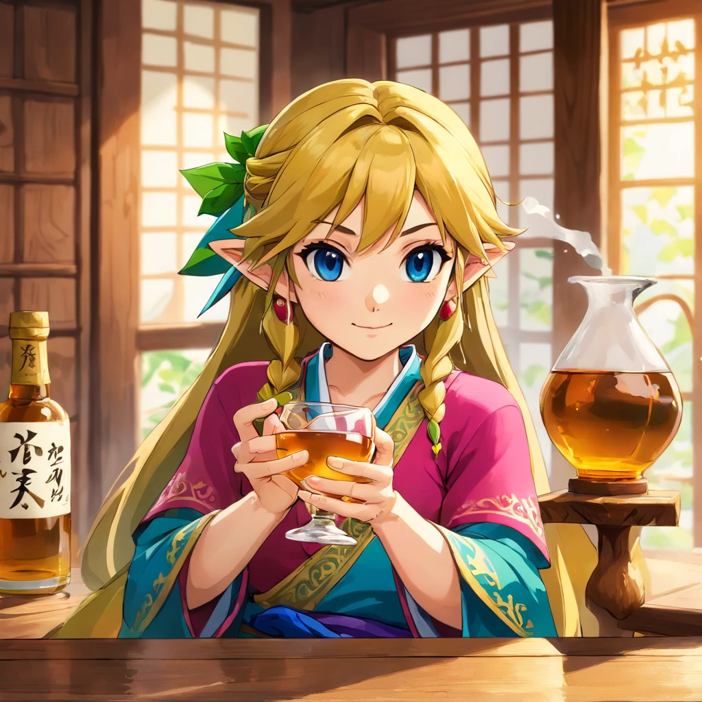 Japanese sake glasses woman