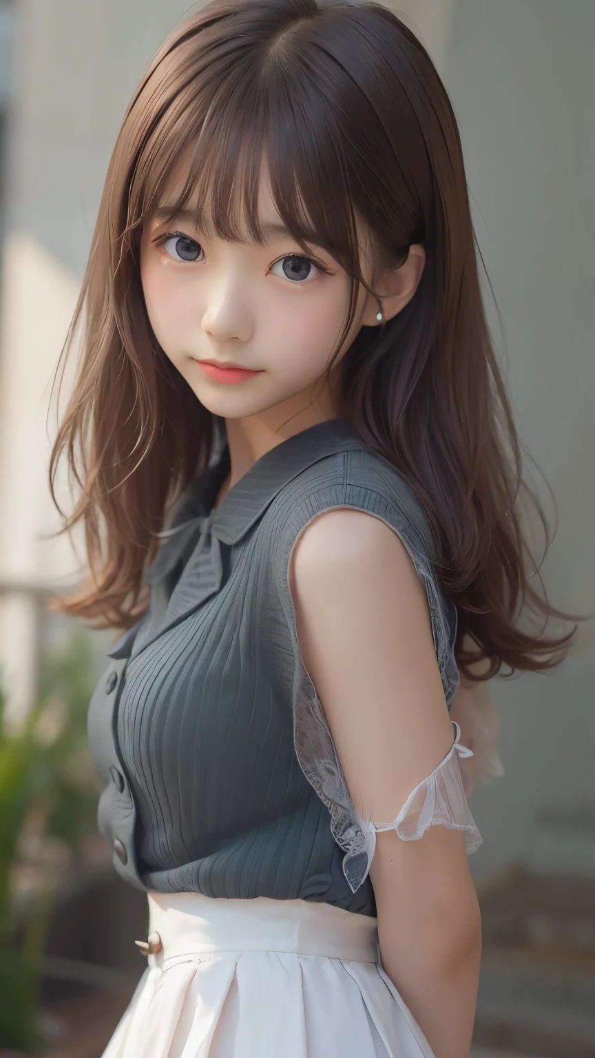 ((sfw: 1.4)), ((detailed face,  professional photography)), ((sfw, Blouse, skirt, from behind, 1 Girl)), Ultra High Resolution, (Realistic: 1.4), RAW Photo, Best Quality, (Photorealistic Stick), Focus, Soft Light, (()), ((Japanese)), (( (young face))), (surface), (depth of field), masterpiece, (realistic), woman, bangs, ((1 girl))
