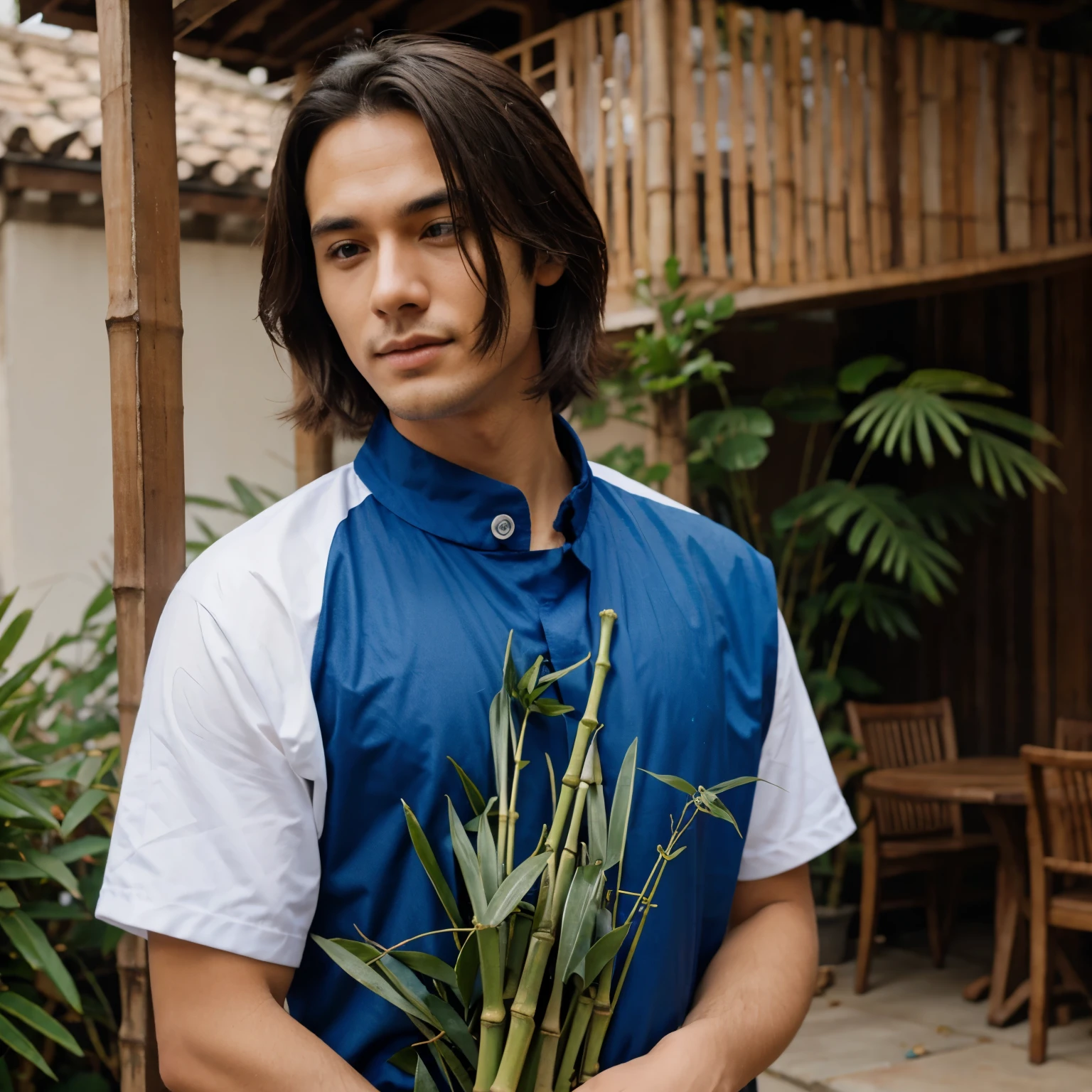 Blue bamboo boy