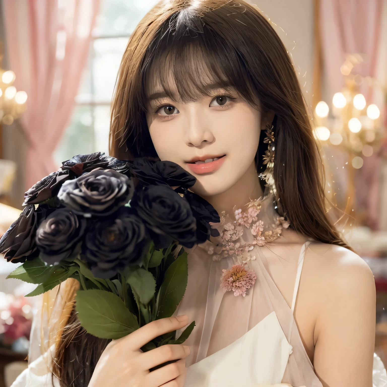 masterpiece, best quality,8K,actual,
rainy day,girl,boring,Dried flower specimens,bright colors,actual style,close up,focus on girlâs face and flowers,soft lighting masterpiece,best quality,1girl,alone,brown hair,Shoulder length hair,clean face,Details and beautiful eyes,A sad expression,chin on hand,Looking at the observer glass window,Raindrops on glass,blurred background,Dark grey sky wooden table,Several books and papers,Dried flower specimens in glass jars and frames,Various flower species and varieties1,Like a fairy,Immortelle,Hliptrum,ammonia,yellow flower,Allergy,Godfreyna,Yarrow