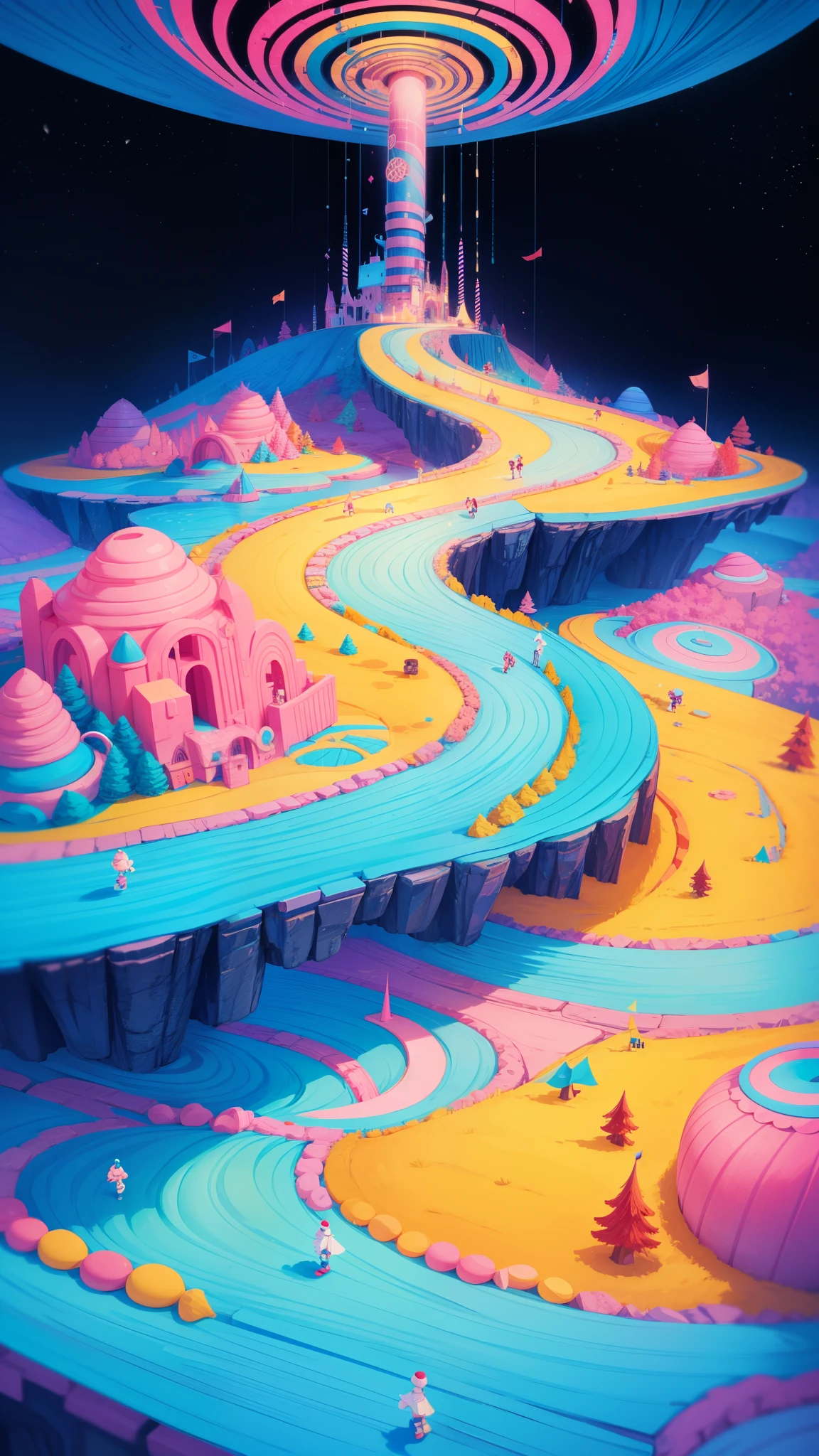 score_9, score_8_up, score_7_up, score_6_up, score_5_up, score_4_up Minimalstyle, beautiful candyland fantasy background, 8k, high quality, vibrant colors