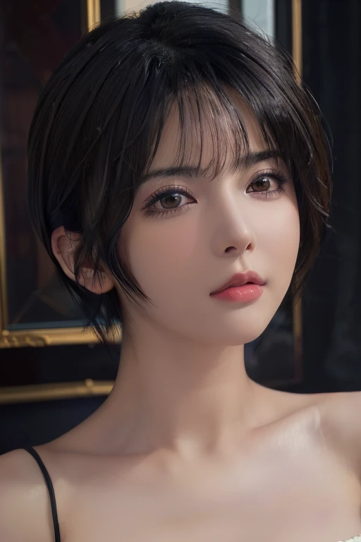 nsfw, huge tits, (masterpiece:1.3), (8K, realistic, Raw photo, highest quality: 1.4), beautiful face, (realistic face), (black hair, short hair:1.3), Beautiful Hairstyles, realistic eyes, detailed and beautiful eyes, disorganized, Charm, very detailed, golden ratio, dark cums, dark sperma, dark semen, ahegao