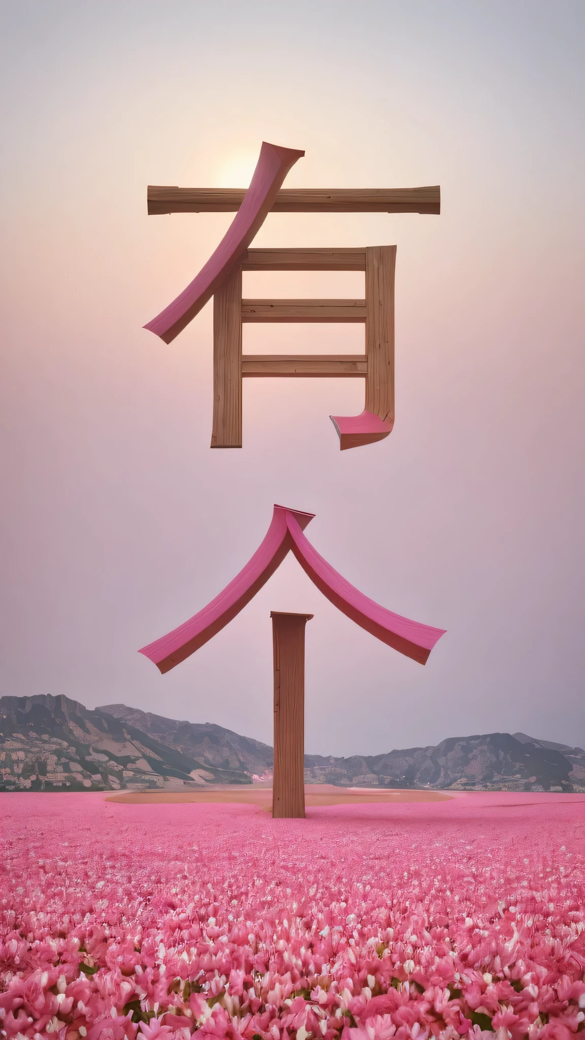 Overlooking the mountains and rivers,There is a pink flower floating in the air,There are bubbles, Pink flower petals flying, angel trumpet, Surreal Flowers of Wyse, pink flower瓣, falling petals, Soft petals fly, lily petals, Sergey Zabelin, author:Etienne Dresset, author:Dietmar Damerau, author:Matthias Wescher, depict a flower, pink flower, looking from bottom to top