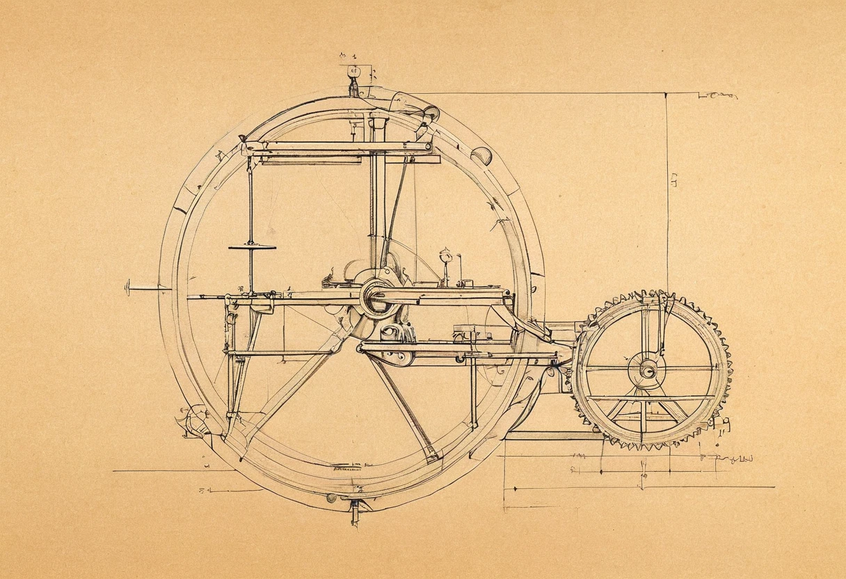 Simplified technical drawing, Leonardo da Vinci, beautiful Mechanical young women, Minimalistic annotations, Hand-drawn illustrations, Basic design and engineering, Wonder and curiosity, ((((NSFW))))