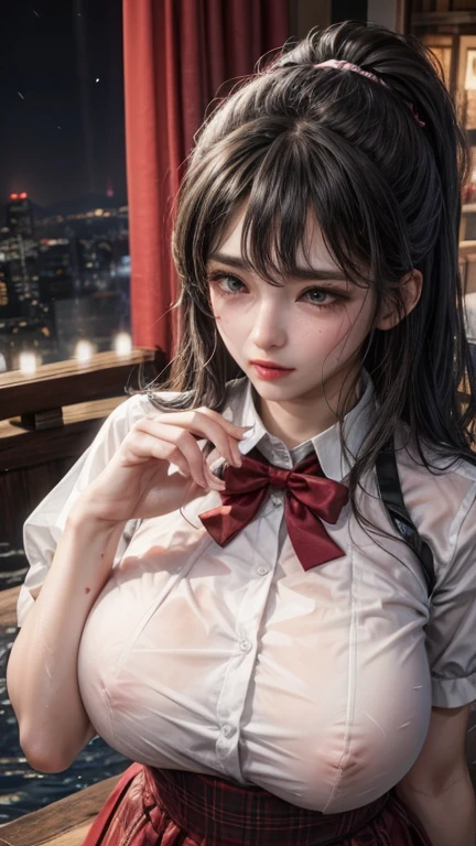 (in the dark:1.6) , Soak in water , wet and sweaty , ??????? can be seen through , steam