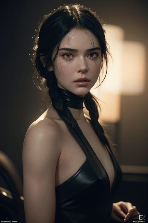 a beautiful cinematic masterpiece portrait of kendal jenner as gothic evil ellie from last of us 2, by gil elvgren, by frank frazetta, by greg rutkowski, trending on artstation, featured on pixiv, clothed non - nude portrait, hyper detailed, beautiful studio lights, intricate elegant digital painting, cinematic composition dramatic pose, smooth, sharp focus,