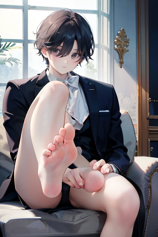 masterpiece, masterpiece_portrait, distinct, distinct_image, high_resolution, highres, high_quality_anime, high_quality, hyper_detail, finely_detailed,4K, men, btssuga a man in a suit, navy suit,perfect_face, perfect_eyes,perfect_arms, perfect_hands, perfect_fingers, perfect_legs, perfect_feet, perfect_toe