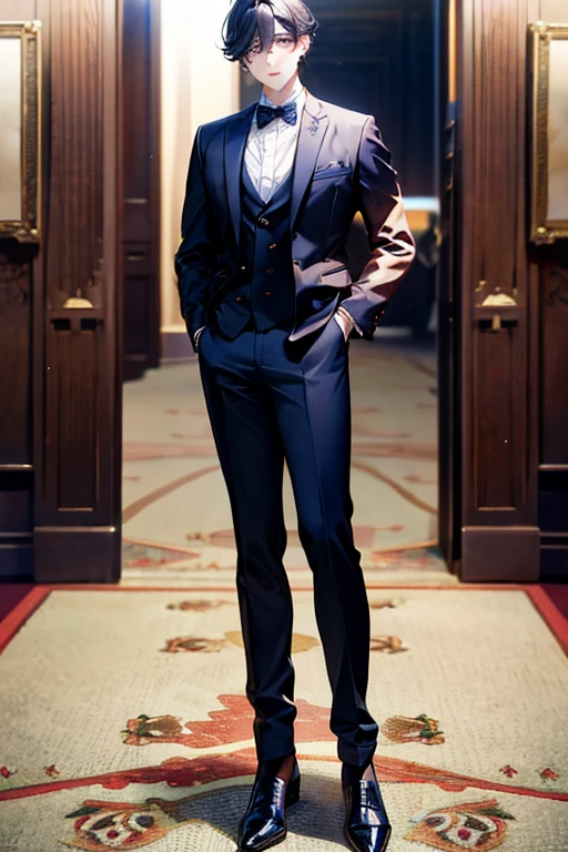 masterpiece, masterpiece_portrait, distinct, distinct_image, high_resolution, highres, high_quality_anime, high_quality, hyper_detail, finely_detailed,4K, men, btssuga a man in a suit, navy suit,perfect_face, perfect_eyes,perfect_arms, perfect_hands, perfect_fingers, perfect_legs, perfect_feet, perfect_toe