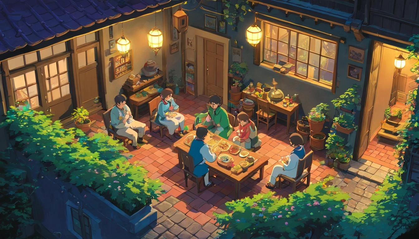 (High quality images)、(detailed images)、(((isometric art)))、(night)、(dark room)、adult male、work、company、Fewer people