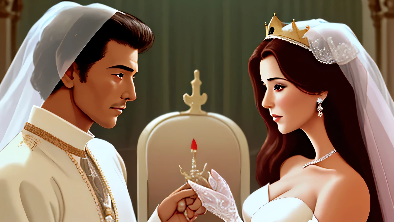 The king married beautiful lady