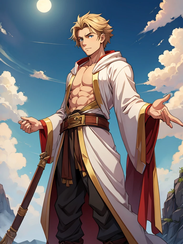 The God of Clouds, robes, belts, lithe, young