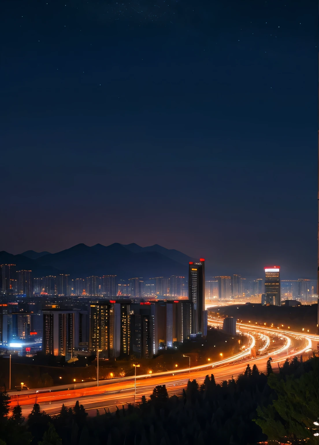 masterpiece, best quality, (Extremely detailed CG unified 8k wallpaper), (best quality), (Best Illustration), (best shadow), Ridiculous, Realistic lighting, (abyss), Beautiful and detailed light, Petermore's artwork,Urumqi night scene,Couple back view