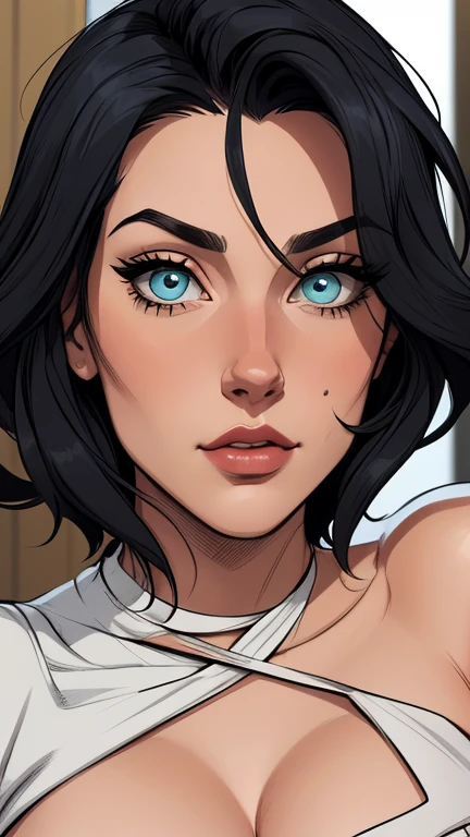 Personagem poses de fotografia sensual Imagem de desenho animado de uma mulher .cartoon style illustration, , digital illustration style, design de personagens altamente detalhado, arte digital detalhada coragem, Forest fan art, Design de personagens de retrato, beautiful digital illustration, retrato de alta qualidade, Arte em quadrinhos, mulher jovem cabelo com transas lindas . Beautiful lined eyes Medium large bust and wonderful sexy clothes. image expression of sexual desire from waist to head illustration Jennifer Connelly