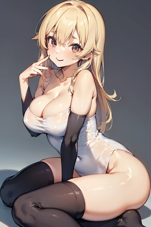 (Low Saturation:1.5),anime,1girl,pov,masterpiece,Awards, high quality,High resolution,HD,4K,8K,high quality,portrait,simple background,closeup upperbody,white clothes,Independently deformed breasts,shruged,viscous paint,(swiping breasts:1.3),oily skin,Slimy Cleavage,(Cleavage Bulge,deformed to flat breasts:1.4),(Medium breasts:1.2),Compressed chest,(Enhance breasts pose:1.3),sriped strap,perspective,perfect skin,smile,pale color tone,(grayscale:0.5),Putting my hand on my sai high socks,off,Obscene hand gestures,