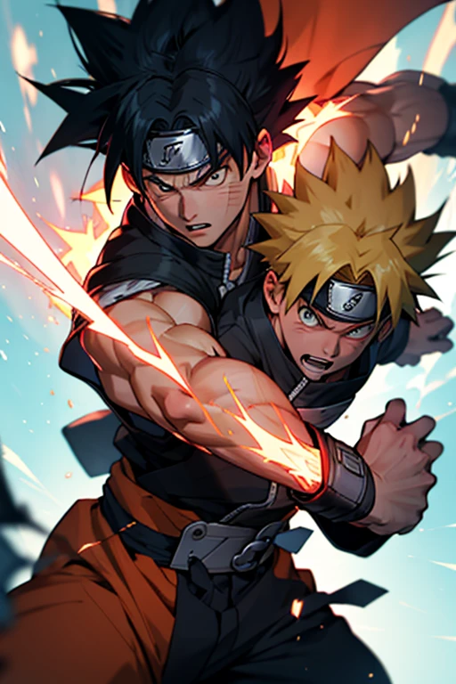 Naruto e sasuke vs goku