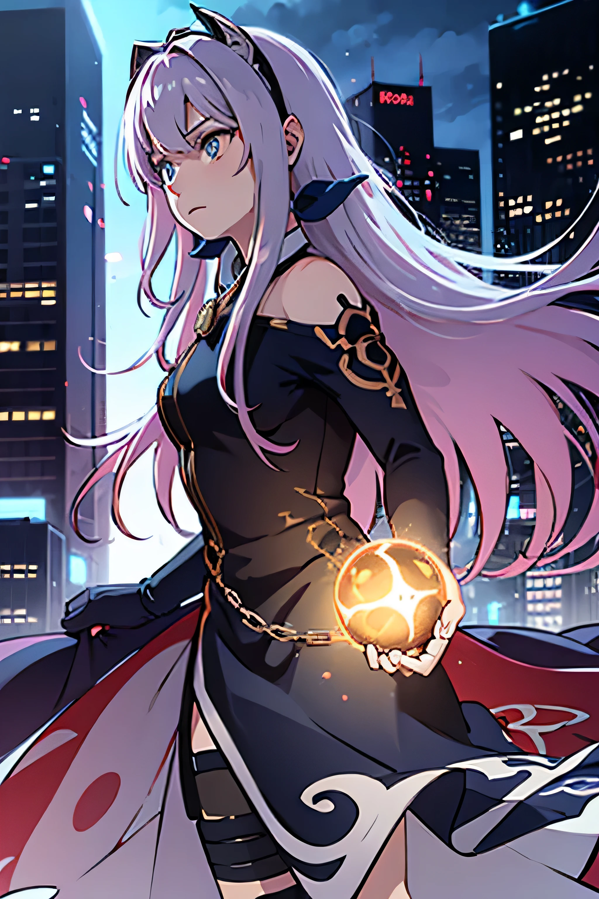 Imagine a superhero with the ability to control souls, standing atop a skyscraper overlooking the city. Envision their striking appearance, with eyes that seem to pierce through the veil of reality and a regal attire adorned with symbols of ancient power. In their hands, they hold a glowing orb pulsating with ethereal energy, symbolizing their command over the forces of life and death. Surrounding them, the city skyline stretches into the horizon, bustling with life and activity. Through dynamic composition and vivid details, evoke the awe-inspiring presence of this soul-controlling superhero, who stands as a guardian of the cosmic balance