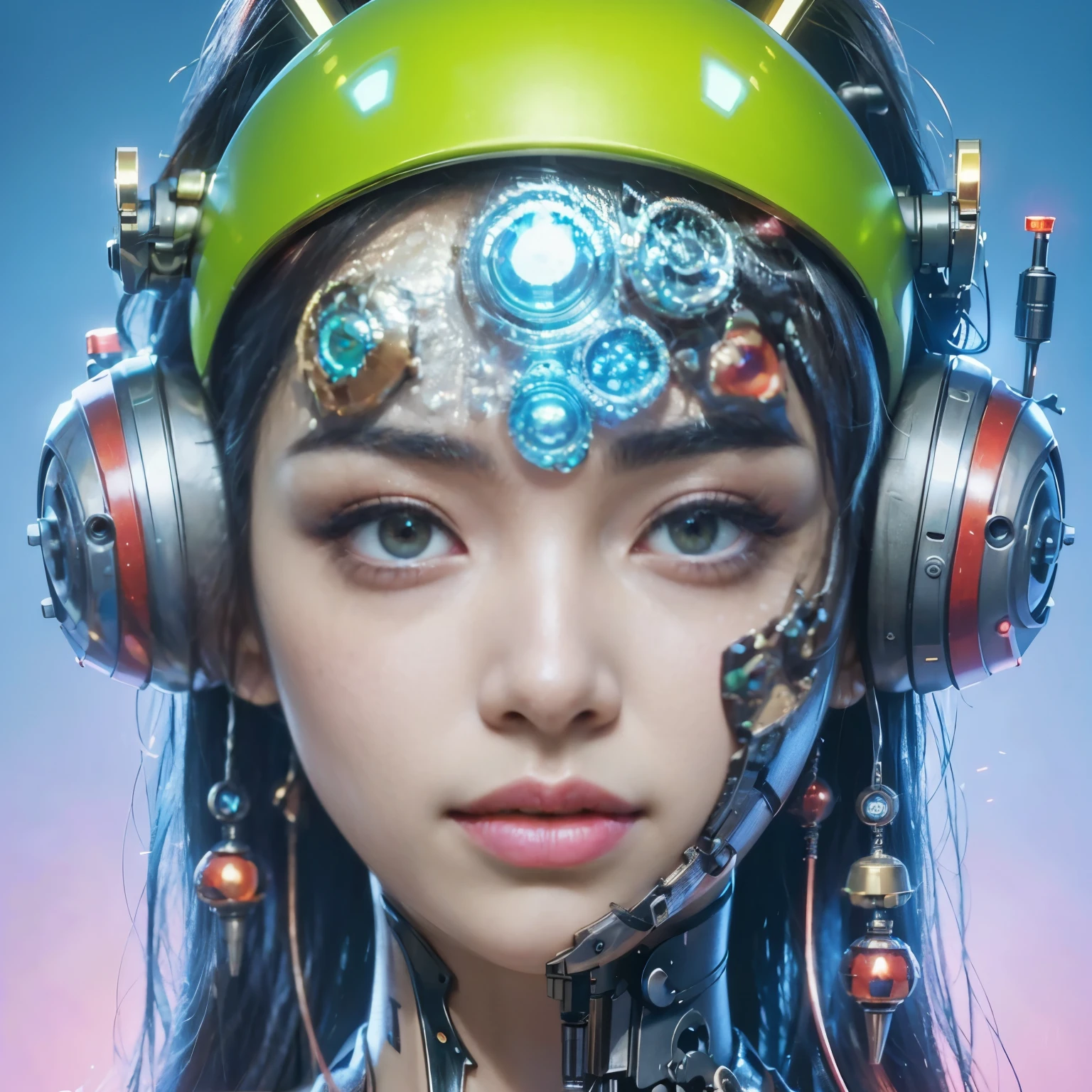 (masterpiece, best quality:1.2), (8k uhd, 16k, 32k, ultra high res), (photorealistic:1.37), (RAW photo), ultimate-realistic, ultimate-realistic details, ultimate-realistic texture, ultimate-intricate details, ultimate-realistic lighting, ultimate-realistic shadow, japanese girl, ultimate-cute face, ultimate-RAW skin, ultimate-realistic eyes,、(Steampunk Battle Cyborg fallen angel)、large wings made of metal、black porcelain body、red hair、glowy skin、1 Cyborg girl、(mechanical frame:1.3)japanese, extremely cute face, ((super realistic details))、portrait、globalillumination、Shadow、octan render、8K、ultrasharp、character edge light、Details of complex ornaments、Acrylic Clear Cover、Sumerian details、Hydraulic cylinder、Small LED lamp、highly intricate detail、Realistic light、a purple eye、radiant eyes、Facing the camera、neon details、cowboy shot、Futuristic headgear、About Cyberpunk