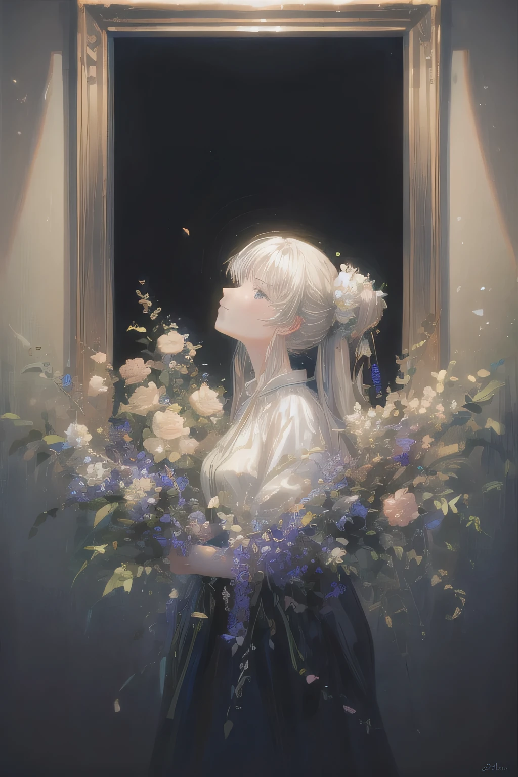 flowers,brillant,Soft brushstrokes,Aesthetic,masterpiece