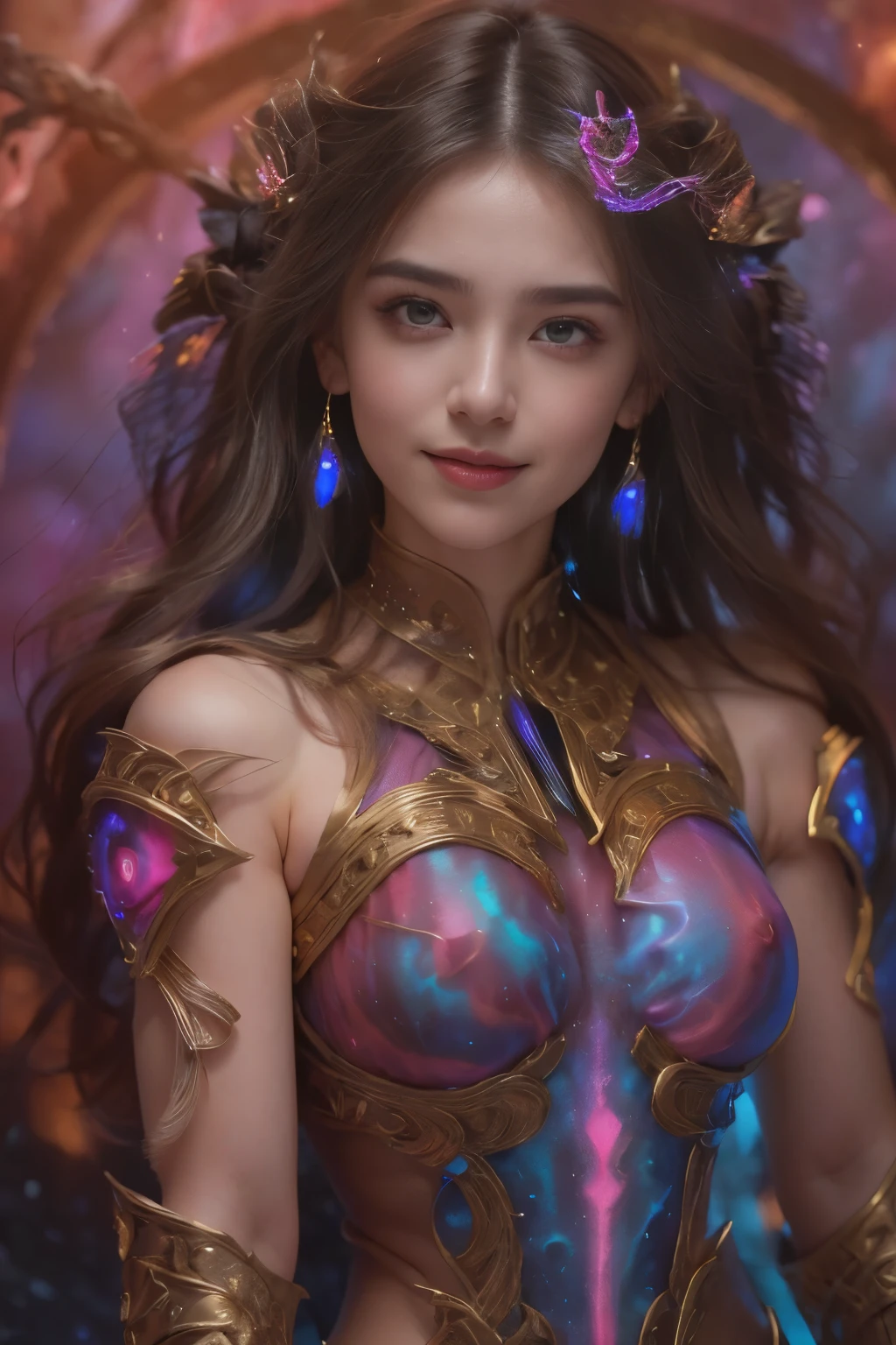 (Two beautiful age italian girls:1.6), Close friends, (They are hugging each other:1.2), Kiss her cheek or chest,(Detailed iridescent bodysuit with beautiful fractal or marble design:1.5), Incredible and spectacular scenes, ((High quality)), ((Detailed)), ((Fantasy)), Blue Plasma Brain, Green Plasma Body, Showing her armpits, beutiful breast, obscenity, (Lewd smile:1.2), coarse, Obscene, (Immoral:1.2), Lachish, (small breasts with beautiful raised pink areolas,,,:1.5), (Cameltoe), (Expression of ecstasy:1.2), Photorealistic, Official art, Unity 8K Wall , 8K Portrait, Best Quality, Very high resolution, (Incredibly beautiful nature background:1.6), (18 years old:1.5), (Sexy and glamorous:1.1), (A coquettish expression:1.6), (seductively smiling:1.6), (erotic posing:1.9), (Model Posing:1.8), Beautiful seductive face, Portrait, (Thick eyebrows:1.4), (Big scarlet eyes:1.6), Beautiful eyes with fine symmetry, (Ultra detailed eyes:1.4),(Highly detailed face and eyes:1.7), (High-resolution red-eye:1.8), Intimate face, (ultra detailed skin texture:1.4), White skin, pale skin, Perfect Anatomy, Thin, (Beautiful toned body:1.5), Highly detailed hair, (Moist skin:1.2), No makeup, (dark circles:1.1), Good anatomy, Focus Face, good-looking, (Emilia Clark:0.6) (Emma watson:0.3),(Jennifer Connelly:0.4), Elegant face, Nice, (A delicately crafted necklace is wrapped around her neck...), (Bioluminescence with brilliant brilliance:1.4), (Luminous magic circle:1.5), Ruins of an ancient castle, Shining majestic cloud masses and sky, lightning bolt, Epic Realistic, (Greg Rutkowski:0.8), (teal and orange:0.4), (Art Station:1.5), Cinematic, (NSFW:1.2), Hyper Detailed, Dramatic light, (Intricate details:1.1), Beautiful black hair, (Wearing a gauntlet with a dense and very beautiful design decorated with jewels:1.1), , Galaxy, (nebulas:1.6), The Dark Knight, Fully armored body focus