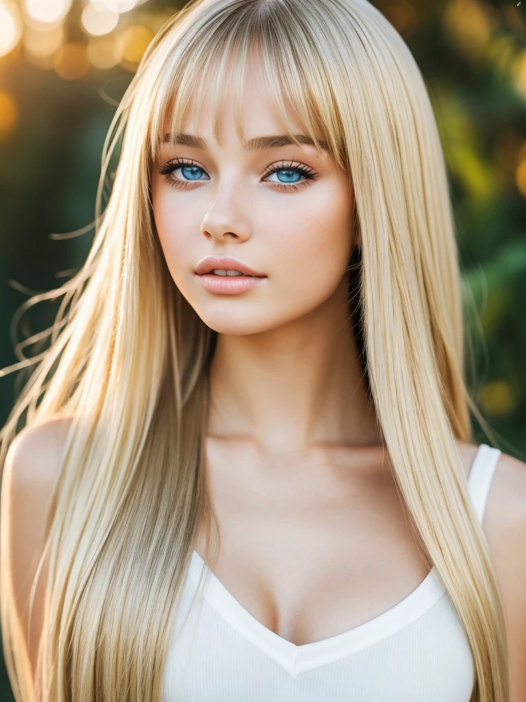 Woman with super long blonde silky straight hair and blue eyes is taking pictures, gorgeous young model, Portrait Sophie Mudd, beautiful female model, cute young woman, Very beautiful bangs、Light illuminating shiny cheeks、Very beautiful young woman, portrait of a beautiful model, Beautiful young girl, Beautiful young woman, a photography of a beautiful woman, face perfect, 16-year-old female model, Beautiful young face, Beautiful blonde girl