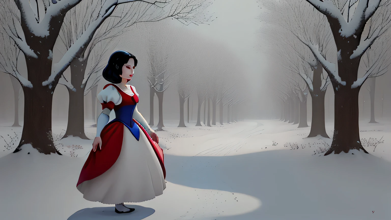 However, Snow white grew more beautiful with each passing year.