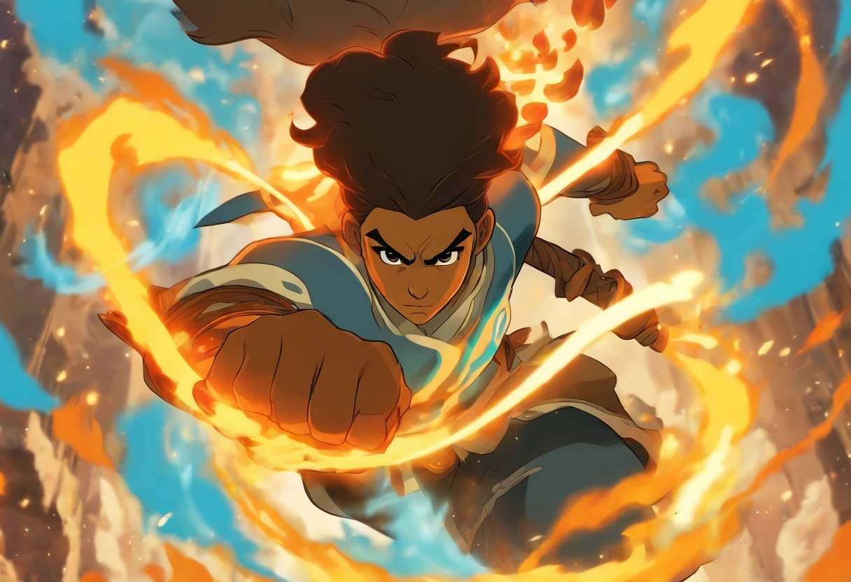 **Tairytu**, the new Avatar after Korra, es una figura misteriosa y poderosa que emerge en un mundo en constante cambio. Although his story has not yet been fully revealed, here's what we know:
1. **Origin and Incarnation**:
- Tairytu was born in a time of transition, when technology and spirituality intertwine. His birth was a cosmic event, marked by the convergence of elements and spiritual energy.
- Al igual que los Avatares anteriores, Tairytu is the incarnation of Raava, the spirit of light and balance. Your duty is to maintain harmony between nations and the elements.
2. **Habilidades Elementales**:
- Tairytu domina los cuatro elementos: Agua, Tierra, Fuego y Aire. Sin embargo, His most notable affinity is with Blue Fire, una forma avanzada y letal del control del fuego.
- His blue fire sword is an extension of his power. Forged with spiritual energy, can cut through any material and defy the laws of physics.
3. **La Espada de Fuego Azul**:
- La espada de Tairytu emite un resplandor azul intenso, fueled by your connection to the spiritual world. Can cut through steel, rock and energy itself.
- When Tairytu wields his sword, se convierte en un torbellino de fuego y luz, capaz de enfrentarse a cualquier amenaza.
4. **Mission and Challenges**:
- Tairytu not only fights physical enemies, but also against the forces that threaten spiritual balance. Your search is transcendental: restore the connection between humans and spirits.
- En su viaje, Tairytu se encuentra con aliados y enemigos inesperados. Some seek your guidance, while others wish for its destruction.
5. **El Legado de Korra**:
- Korra, la Avatar anterior, left a world in flux. Tairytu inherits its legacy and faces unique challenges.
- Aunque Korra fue una maestra de los elementos, Tairytu lleva su dominio al siguiente nivel, fusionando la espiritual