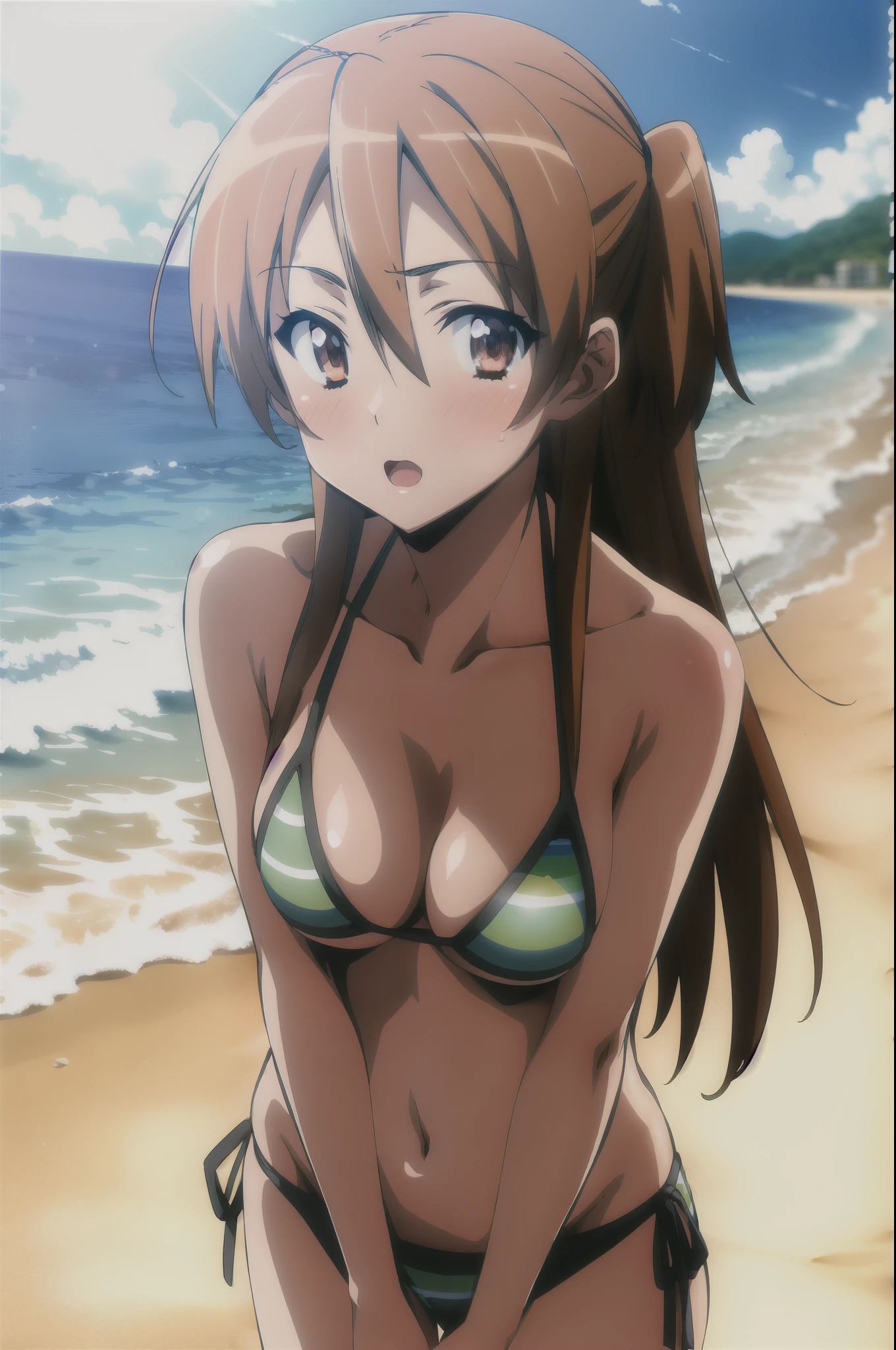 rei_miyamoto ,1girl, solo bikini, beach