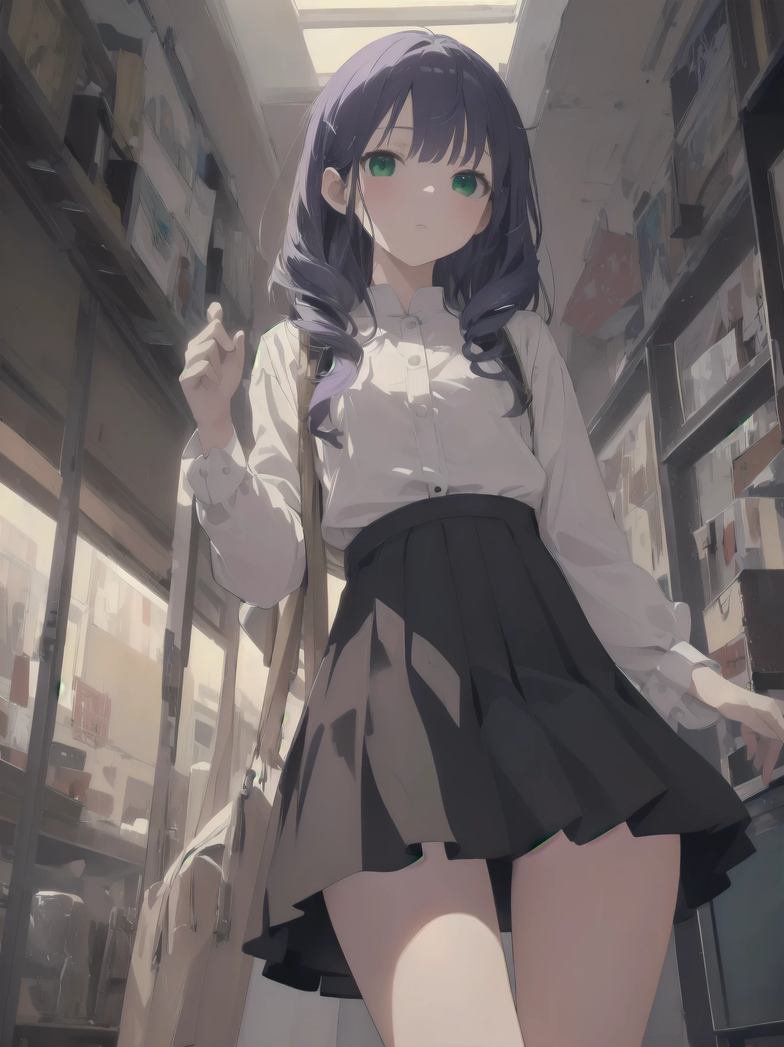 best quality, ultra-detailed, masterpiece,finely detail, high res, 8k wallpaper, best quality, highres, looking up from below,  ((a  girl, 8ars old, lo)),  bottomless, lift up skirt, casual dress,  blush, crowded room,, BREAK (masterpiece:1.2), (illustration:0.8), extremely detailed face, perfect lighting, extremely detailed CG, (perfect hands, perfect anatomy), (masterpiece, best_quality, ultra-detailed, immaculate:1.3), epic, illustration, render,


.,Blue-purple hair, green eyes,