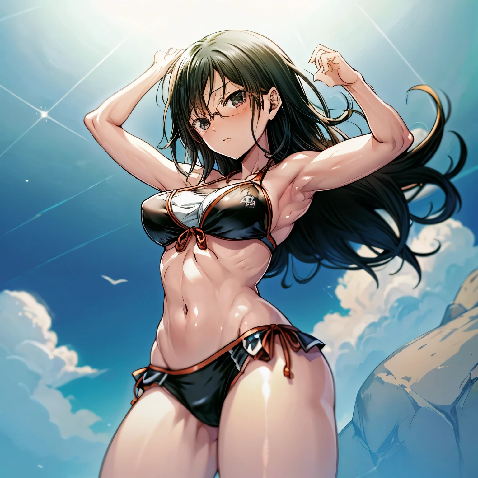 Shimizu muscular in bikini