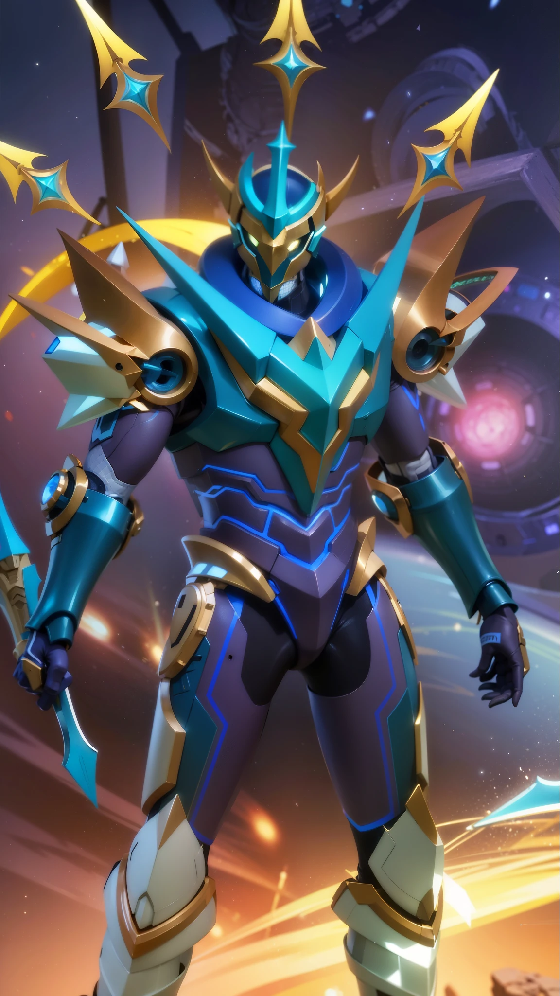 a close up of a robot with a sword and a sword, energetic varia suit, cyber universe style, varia suit, cyber fight armor, sliver ice color reflected armor, mecha suit, style of duelyst, sci-fi skin, space armor, cyber suit, ultra mega super hyper detail, protoss, scarab reploid
