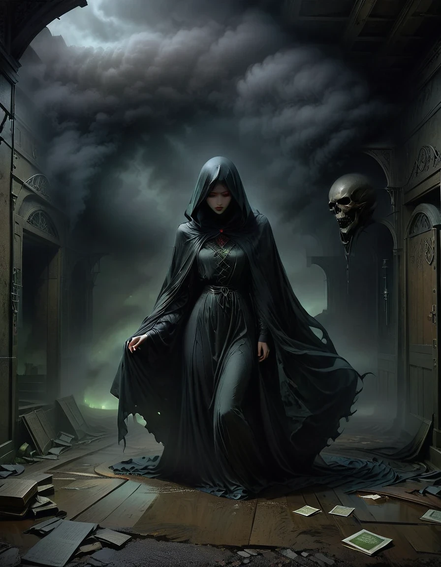midnight,It was pitch black all around,Mystery Convenience Store,,desolate,weird,mystery,Gothic,（best picture quality，4K，8K，high resolution，masterpiece：1.2）、（Super detailed）、（lifelike，super lifelike，lifelike：1.37）,（concept artist）、（Sinister Shadow）、（Abandoned atmosphere）、（Eerily silence）、（An unsettling existence）、（Smoggy air）、（Mystery&#39;s silhouette）、（Feeling of uneasiness）、（Isolated building）、（Weird light）、（Ominous mist）、（Forgotten Items）、（Strange sounds echoed）、（Hidden secrets）、（surreal atmosphere）、（Distant footsteps）、（The atmosphere of mystery）、（An unsettling silence）。