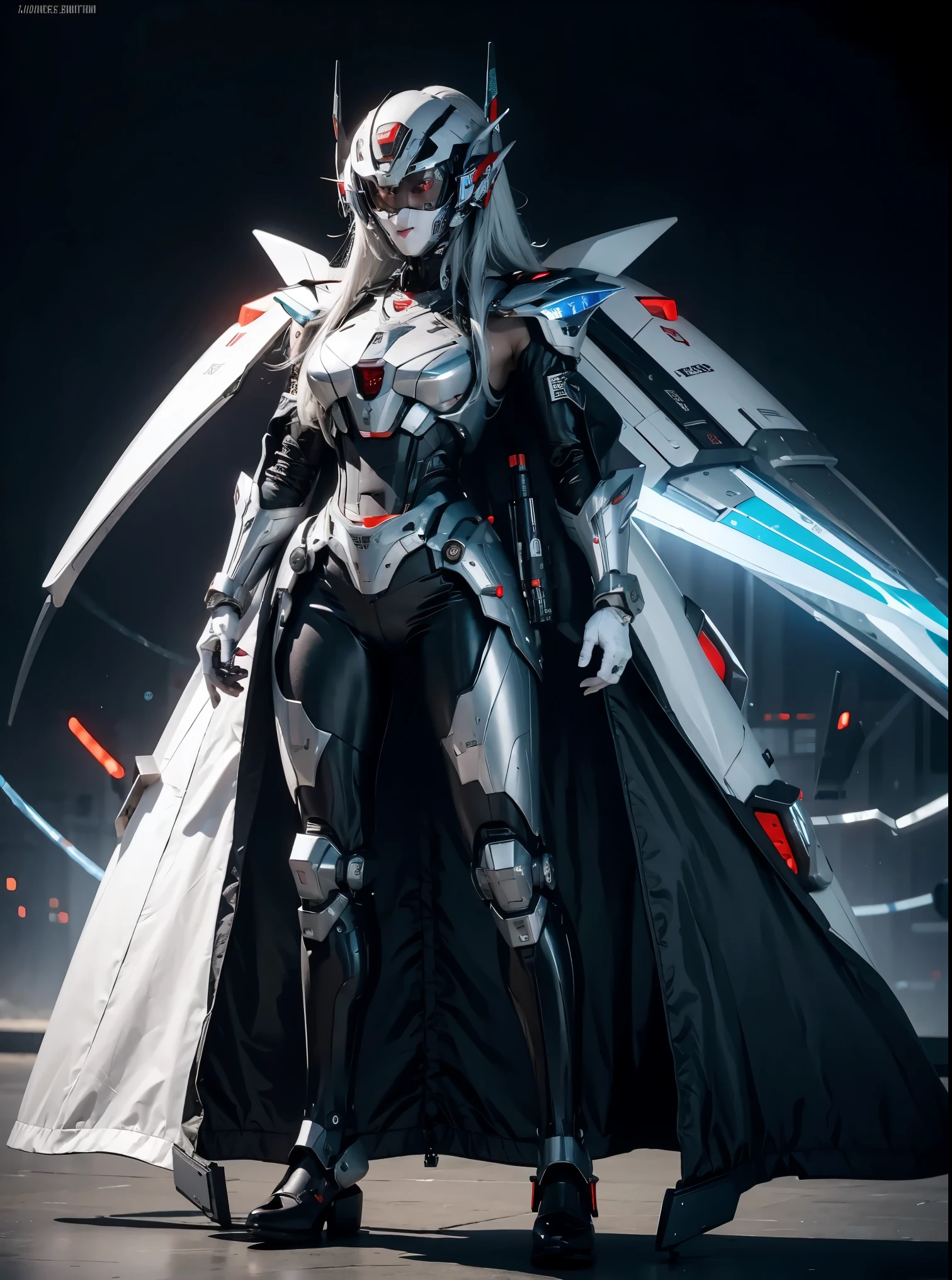rough skin, Super detailed, advanced details, high quality, 最high quality, High resolution, 1080P, hard disk, beautiful,(War Machine),beautiful cyborg woman,Mecha cyborg girl,battle mode,Mecha body girl,She's wearing a futuristic War Machine mech,full body shot