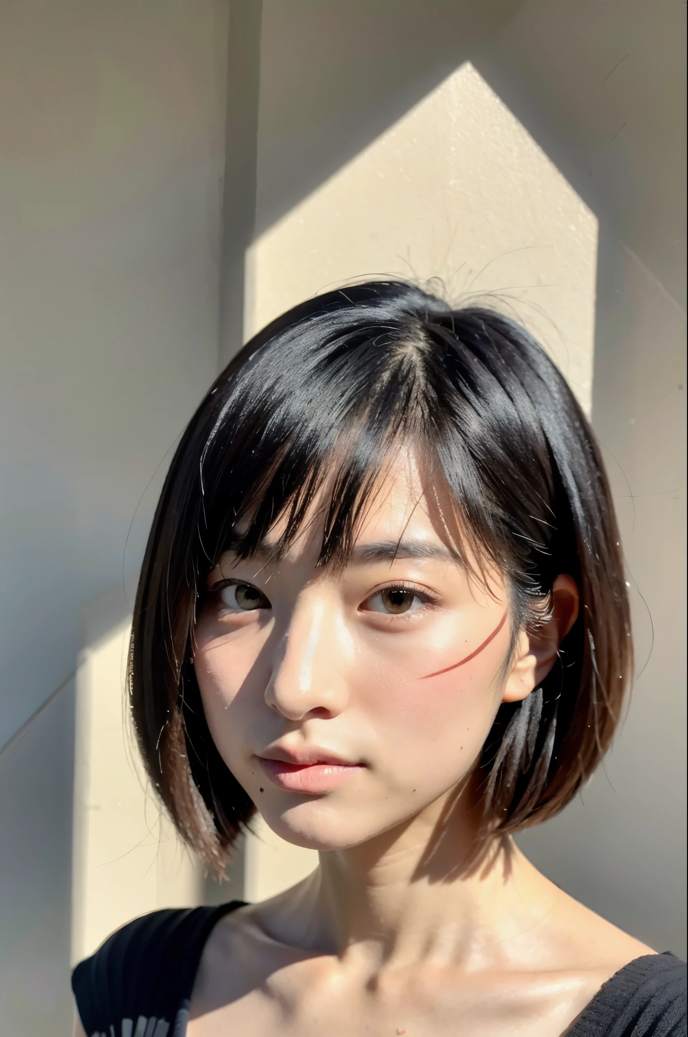 22-year-old Japan woman short bob beautiful face realistic face
