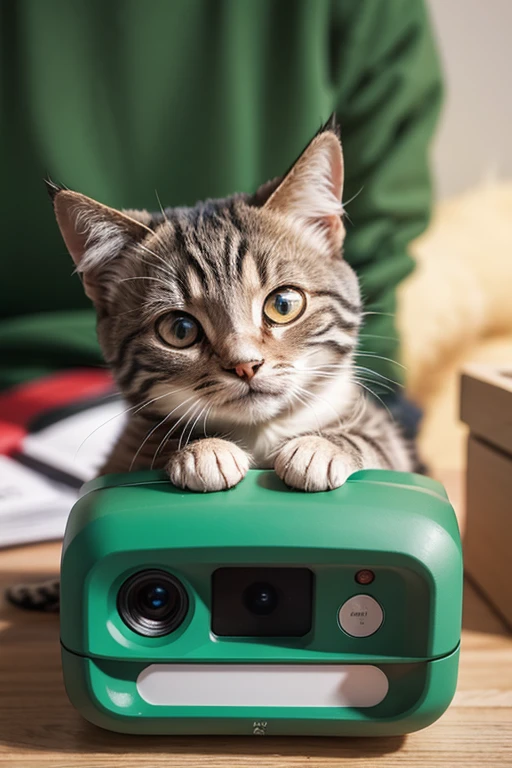 crie uma imagem para walppaper para smartphone de gatinho fofinho em 4k