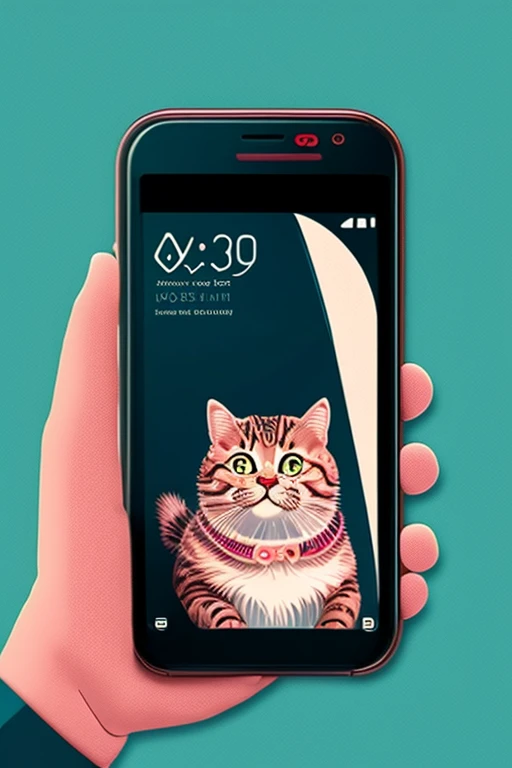 crie uma imagem para walppaper para smartphone de gatinho fofinho em 4k