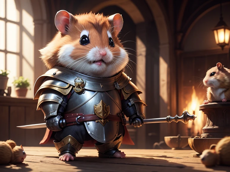 Hamster knight, Meisterwerk, Best quality, Super Detail,4k