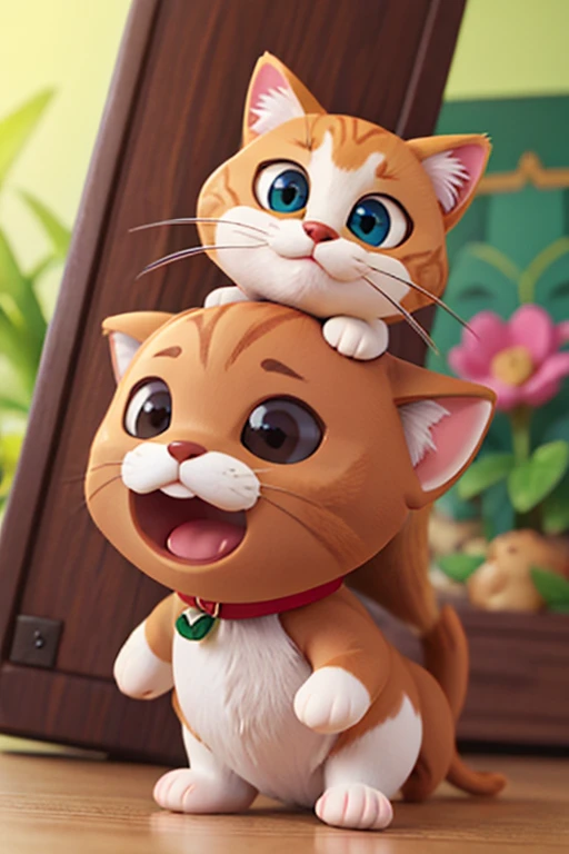 crie uma imagem para walppaper para smartphone de gatinho fofinho em 4k